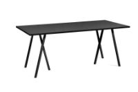 Bild von HAY Loop Stand Tisch 180x87,5 cm - Schwarz/Schwarzes Linoleum