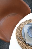 Bild von Hay AAC53 Vollgepolsterter Bürostuhl mit Rollen SH: 42-56 cm – Sierra SIK1003 Cognacfarbenes Leder / Aluminium