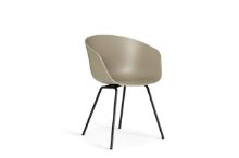 Bild von HAY AAC 26 About A Chair SH: 46 cm – Schwarz pulverbeschichteter Stahl/Khaki