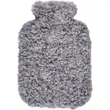 Bild von Natures Collection Wärmflasche aus neuseeländischem Schaffell, kurze Wolle, lockig, B: 27 cm – Hellgrau