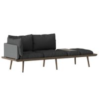 Bild von Umage Lounge Around 3-Sitzer-Sofa 43 x 233 x 75 cm – Gestell aus dunkler Eiche / dunkelgraues Polyester