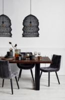 Bild von Nordal VINTAGE Esstisch 220 x 100 cm - Schwarz / Natur