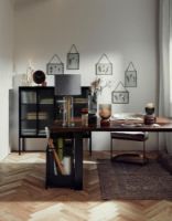 Bild von Nordal VINTAGE Esstisch 220 x 100 cm - Schwarz / Natur