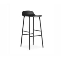 Bild von Normann Copenhagen Form Barhocker SH: 75cm - Schwarz/Stahl