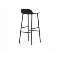 Bild von Normann Copenhagen Form Barhocker SH: 75cm - Schwarz/Stahl