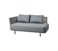 Bild von Cane-line Outdoor Moments 2-Personen-Sofa, rechtes Modul – Grau