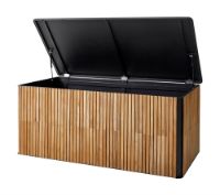 Bild von Cane-line Outdoor-Mähdrescher Kissenbox Stor – Teak/Lavagrau