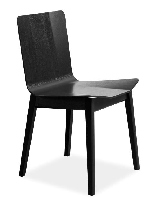 Bild von Skovby SM807 Esstischstuhl H: 82 cm – Schwarz lackierte Eiche