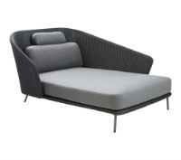 Bild von Cane-line Outdoor Mega Venstre Daybed inkl. SoftTouch Hyndesæt L: 180 cm - Graphit