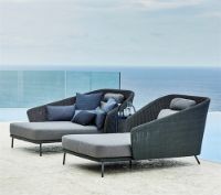 Bild von Cane-line Outdoor Mega Venstre Daybed inkl. SoftTouch Hyndesæt L: 180 cm - Graphit