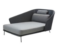 Bild von Cane-line Outdoor Mega Right Daybed inkl. SoftTouch Kissenset L: 180 cm - Graphit