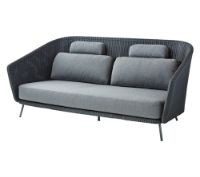 Bild von Cane-line Outdoor Mega 2 Pers. Sofa inkl. SoftTouch Hyndesæt L: 203 cm – Graphit/Gewebe