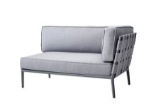 Bild von Cane-line Outdoor Conic 2 Pers. Sofa Venstre Modul L: 140 cm - Hellgrau