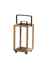 Bild von Cane-line Outdoor-Leuchtturm Lanterne Lille H: 42 cm – Teak/Lavagrau