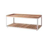 Bild von Cane-line Outdoor Level Couchtisch 122x62 cm - Weiß/Teak