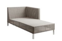 Bild von Cane-line Outdoor Connect Sofa Chaiseloungemodul, Rückseite – Taupe