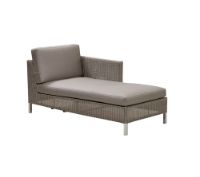 Bild von Cane-line Outdoor Connect Sofa Chaiseloungemodul, Rückseite – Taupe