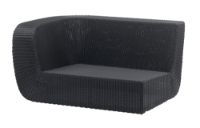 Bild von Cane-line Outdoor Savannah 2-Personen-Sofa, rechtes Modul – Schwarz