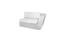 Bild von Cane-line Outdoor Savannah 2-Personen-Sofa mit Modul, Rückseite – Weiß