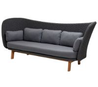 Bild von Cane-line Outdoor Peacock Wing 3pers. Sofa - Dunkelgrau