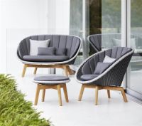 Bild von Cane-line Outdoor Peacock Loungesessel – Teak/Grau