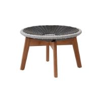 Bild von Cane-line Outdoor Peacock Fußhocker/Beistelltisch – Teak/Hellgrau