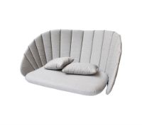 Bild von Cane-line Outdoor Peacock 2Pers. Sofa, Hyndesæt – Hellgrau