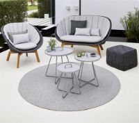 Bild von Cane-line Outdoor Peacock 2Pers. Sofa, Hyndesæt – Hellgrau