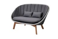 Bild von Cane-line Outdoor Peacock 2Pers. Sofa, Hyndesæt – Grau