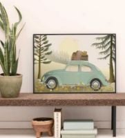 Bild von VisseVasse Plakat 50x70 cm - Beetle Green OUTLET