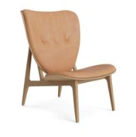 Bild von NORR11 Elephant Lounge Chair Leder SH: 38 cm – Natureiche/Dünenkamel 21004