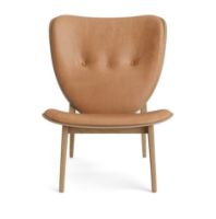 Bild von NORR11 Elephant Lounge Chair Leder SH: 38 cm – Natureiche/Dünenkamel 21004