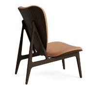 Bild von NORR11 Elephant Lounge Chair Leder SH: 38 cm - Dunkel geräucherte Eiche/Dünenkamel 21004