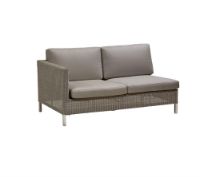 Bild von Cane-line Outdoor Connect 2 Pers. Sofa rechts Modul inkl. Kissen L: 148 cm – Taupe/Weiß