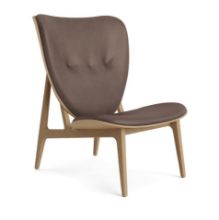 Bild von NORR11 Elephant Lounge Chair Leder SH: 38 cm – Natureiche/Dünen Dunkelbraun 21001