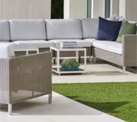 Bild von Cane-line Outdoor Connect Loungesessel inkl. Hynder SH: 30 cm - Taupe/Hvid