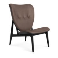 Bild von NORR11 Elephant Lounge Chair Leder SH: 38 cm - Schwarze Eiche/Dünen Dunkelbraun 21001