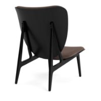 Bild von NORR11 Elephant Lounge Chair Leder SH: 38 cm - Schwarze Eiche/Dünen Dunkelbraun 21001