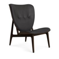 Bild von NORR11 Elephant Lounge Chair Leder SH: 38 cm - Dunkel geräucherte Eiche/Dünen Anthrazit 21003