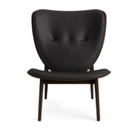 Bild von NORR11 Elephant Lounge Chair Leder SH: 38 cm - Dunkel geräucherte Eiche/Dünen Anthrazit 21003