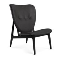 Bild von NORR11 Elephant Lounge Chair Leder SH: 38 cm - Schwarze Eiche/Dünen Anthrazit 21003