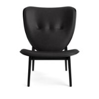 Bild von NORR11 Elephant Lounge Chair Leder SH: 38 cm - Schwarze Eiche/Dünen Anthrazit 21003