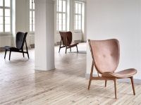 Bild von NORR11 Elephant Lounge Chair Leder SH: 38 cm - Helle Räuchereiche/Dünenkamel 21004