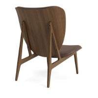 Bild von NORR11 Elephant Lounge Chair Leder SH: 38 cm - Helle geräucherte Eiche/Dünen Dunkelbraun 21001