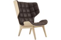 Bild von NORR11 Mammoth Chair Leder SH: 35,5 cm – Natureiche/Dünen Dunkelbraun 21001