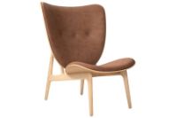 Bild von NORR11 Elephant Lounge Chair Leder SH: 38 cm – Natureiche/Dünenrost 21002