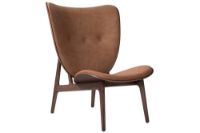 Bild von NORR11 Elephant Lounge Chair Leder SH: 38 cm - Dunkel geräucherte Eiche/Dünenrost 21002