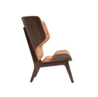 Bild von NORR11 Mammoth Chair Leder SH: 35,5 cm - Dark Smoked Oak/Dunes Cognac 21000