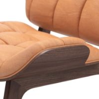 Bild von NORR11 Mammoth Chair Leder SH: 35,5 cm - Dark Smoked Oak/Dunes Cognac 21000