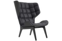 Bild von NORR11 Mammoth Chair Leder SH: 35,5 cm - Schwarze Eiche/Dünen Anthrazit 21003